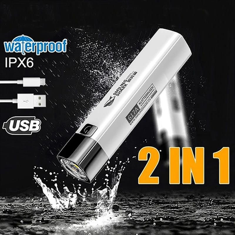 Picture of Ultra Bright Torch Searchlight 3 Modes Mini Portable Waterproof light USB Rechargeable Indoor And Outdoor Camping Lighting - torch light