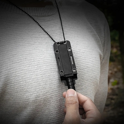 Picture of Portable Hike Package Open Necklace Survive Opener EDC Pocket Self Blade Fruit Cutter Camp Outdoor Hunt Defense Mini Box Letter