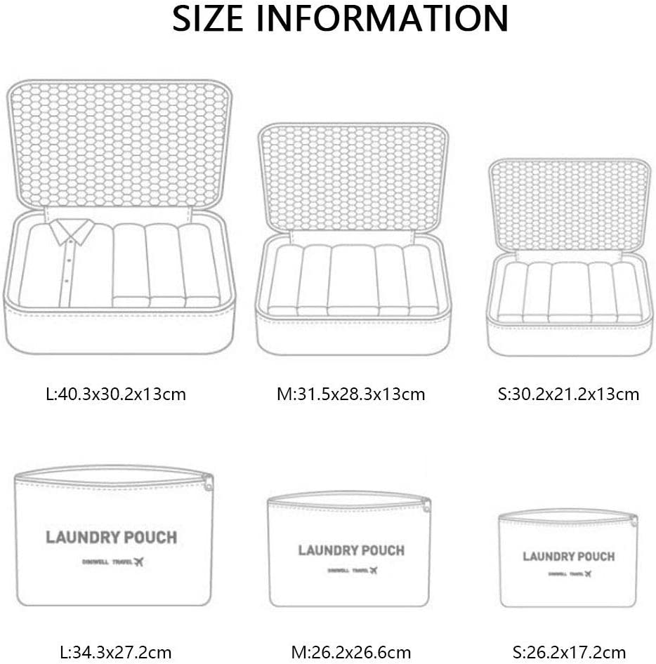 Picture of 6PCS Travel Storage Bag Organizer Set For Clothes Shoes Cosmetic Tidy Organizer Wardrobe Suitcase Pouch Travel Organizers Packing Bags