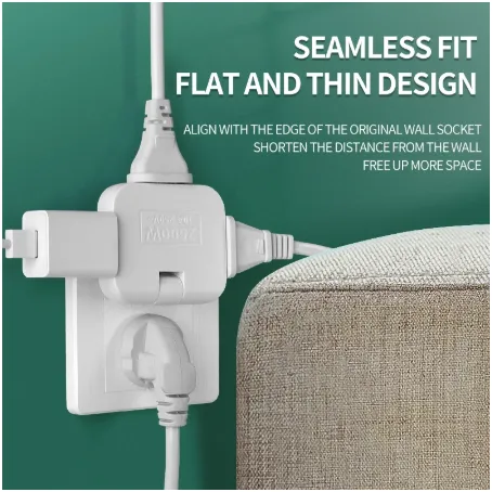 Picture of 3 in 1 Mutli Plug Travel Adapter Socket (3 Power Socket) High Power EU Bangladesh Standard 180° Rotating Coverter Socket AC Adapter