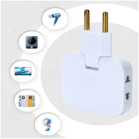 Picture of 3 in 1 Mutli Plug Travel Adapter Socket (3 Power Socket) High Power EU Bangladesh Standard 180° Rotating Coverter Socket AC Adapter
