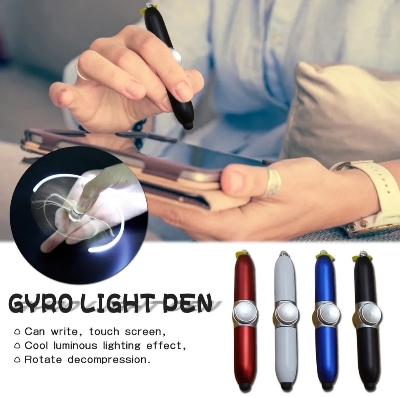 Picture of LED Spinning Pen Ball Gyro Pen Fidget Spinner Hand Top Glow In Dark Light EDC Stress Relief Toys Uses: writing, lighting, gyro, decompression toys