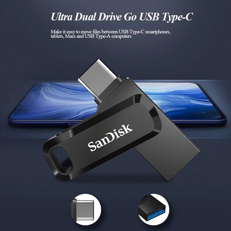 Picture of Pendrive OTG USB 3.1 Type-C  USB Flash Drive   up to 150MB/s Pendrive Pen Drive for cellphone tablet Pendrive (256gb, 128GB, 64GB) Available  SDDDC3