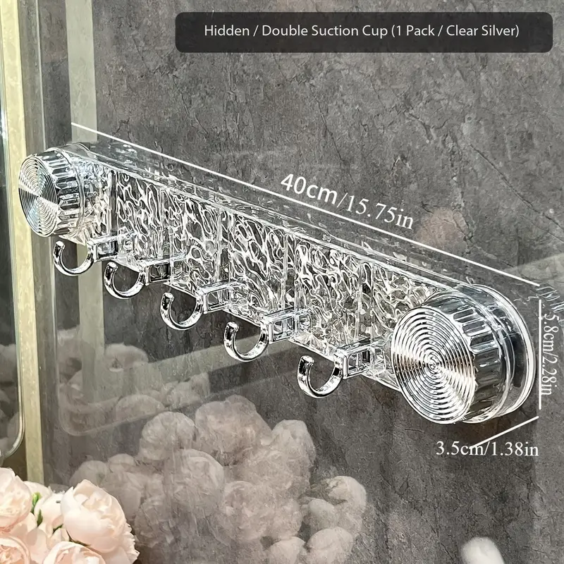 Picture of 5Pcs Rotating Suction Hook – 360° Adhesive Wall Hangers for Kitchen, Bathroom, and Office