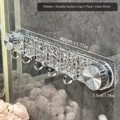 Picture of 5Pcs Rotating Suction Hook – 360° Adhesive Wall Hangers for Kitchen, Bathroom, and Office