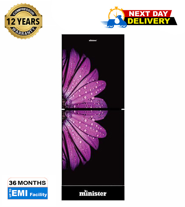 Picture of MINISTER M-254 Liter Top Mount Refrigerator Black Zinnia (MATCH)