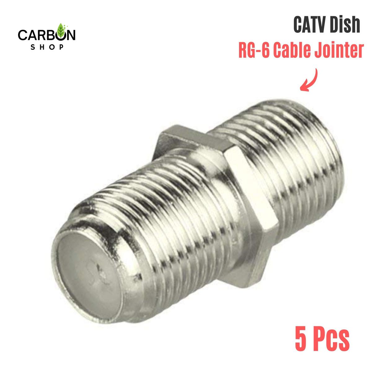 Picture of Dish Cable Jointer Connector for Cable Extension Female Adapter RG6 RG59 For Satellite TV HD Smart TV without DB Loss - Hdmi Cable