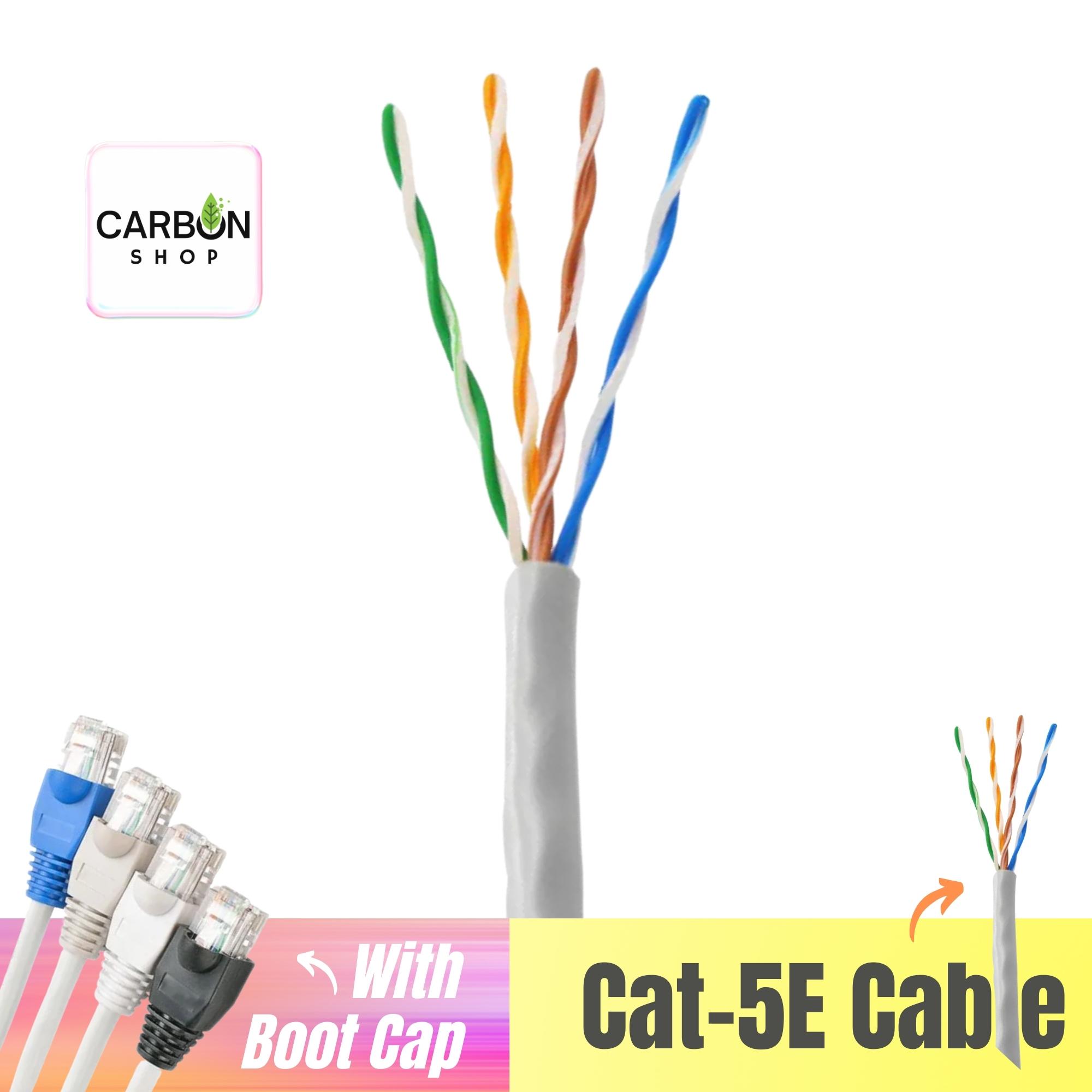 Picture of 5M Cat5 RJ45 Ethernet LAN Network Gigabit Ethernet Cable Network Patch Cord Cable LAN Adapter Internet Copper Twisted Wire LAN Network Cord Cable Lead 10/100/1000 Mbps Plug Connector for Laptop Mac PC WIFI CC Camera Smart TV Box Android