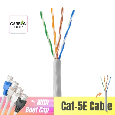 Picture of 5M Cat5 RJ45 Ethernet LAN Network Gigabit Ethernet Cable Network Patch Cord Cable LAN Adapter Internet Copper Twisted Wire LAN Network Cord Cable Lead 10/100/1000 Mbps Plug Connector for Laptop Mac PC WIFI CC Camera Smart TV Box Android