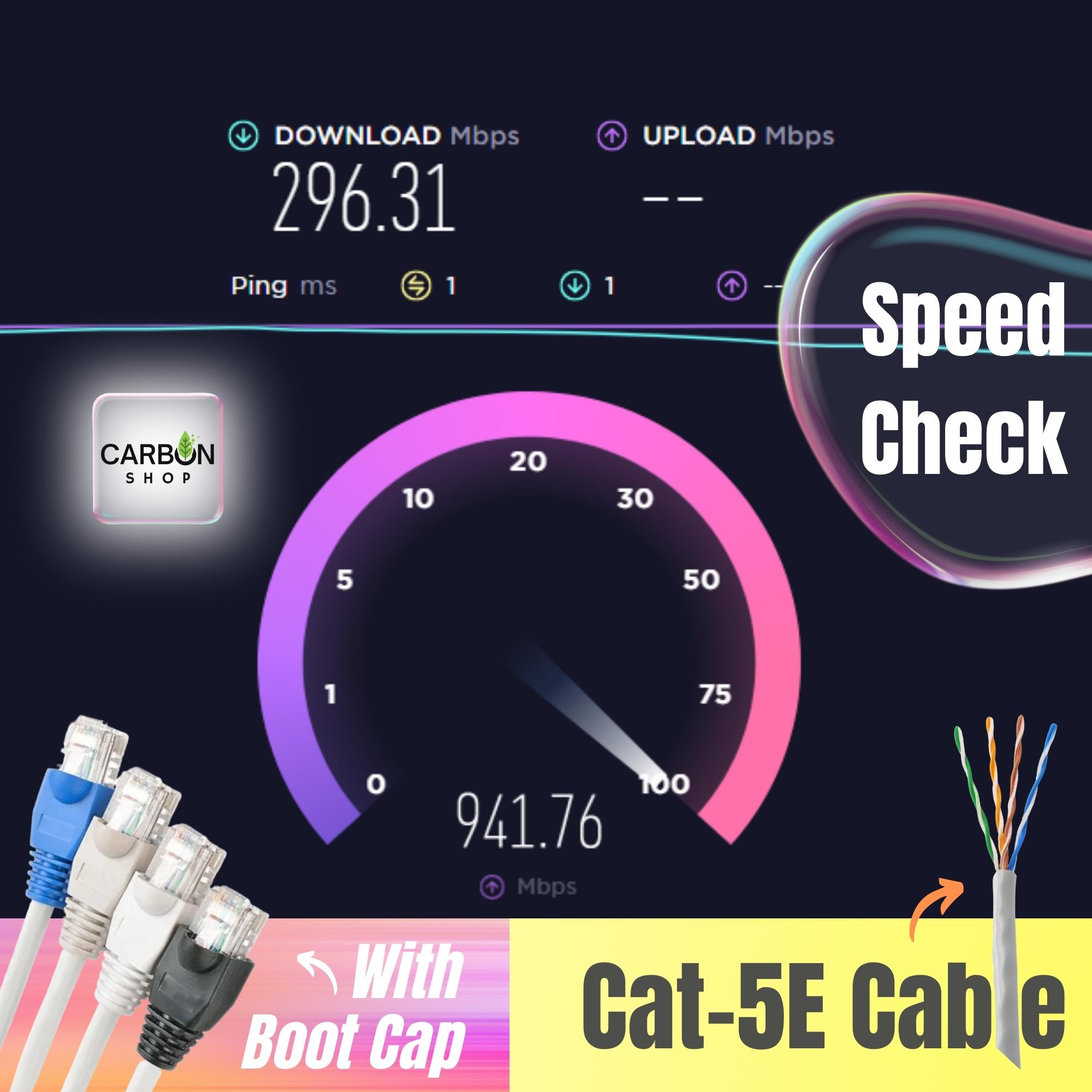 Picture of 5M Cat5 RJ45 Ethernet LAN Network Gigabit Ethernet Cable Network Patch Cord Cable LAN Adapter Internet Copper Twisted Wire LAN Network Cord Cable Lead 10/100/1000 Mbps Plug Connector for Laptop Mac PC WIFI CC Camera Smart TV Box Android