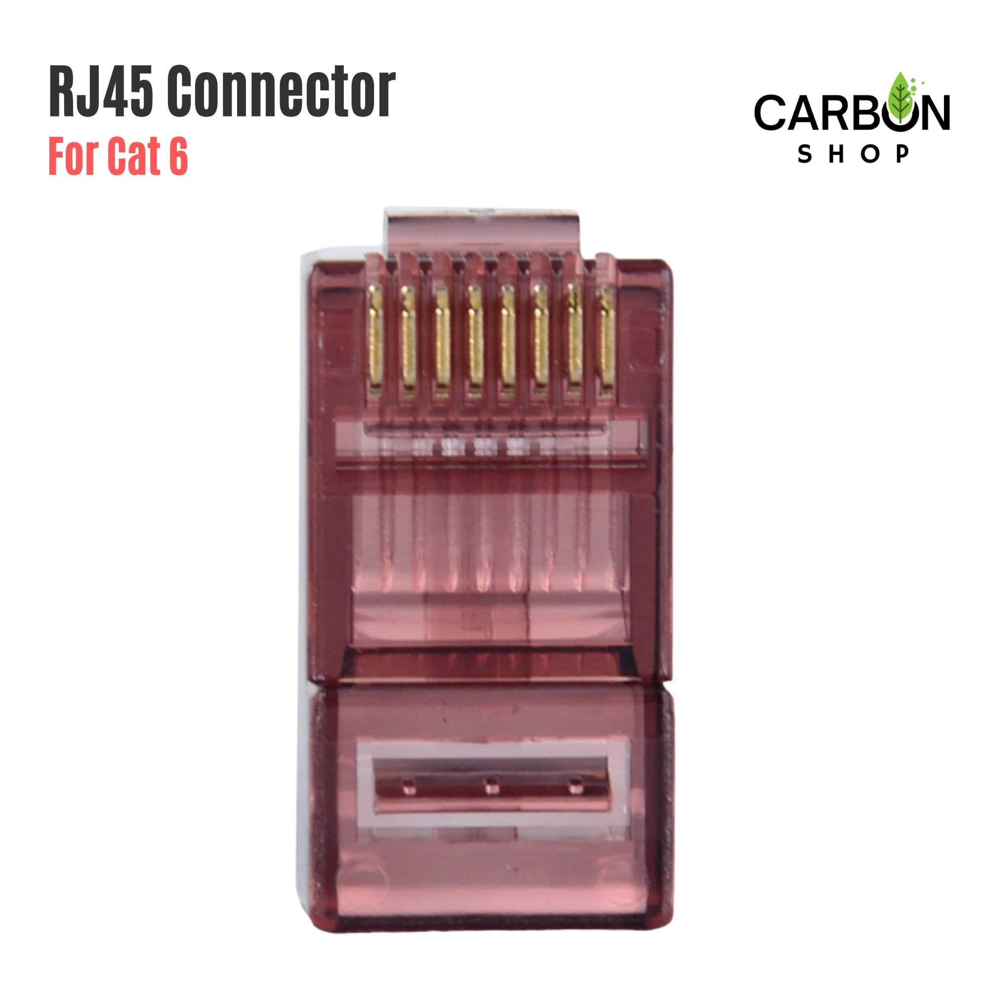 Picture of 30 pcs RJ45 Plug Ethernet Gold Plated Network Connector - 30 piece RJ45 Network Connector CAT5e CAT6 Transparent Networking Cable Connectors