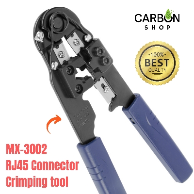 Picture of MX-3002 crimping tool RJ45 Network Ethernet Lan Cable Crimping Pliers Portable Wire Stripper Crimping Tool Multifunctional for Cat5 Cat6 Ethernet Cable Crimper for RJ45 Connector