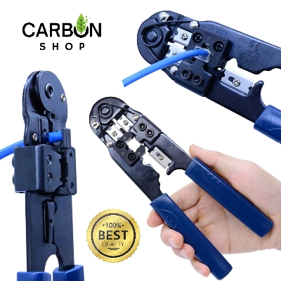 Picture of MX-3002 crimping tool RJ45 Network Ethernet Lan Cable Crimping Pliers Portable Wire Stripper Crimping Tool Multifunctional for Cat5 Cat6 Ethernet Cable Crimper for RJ45 Connector