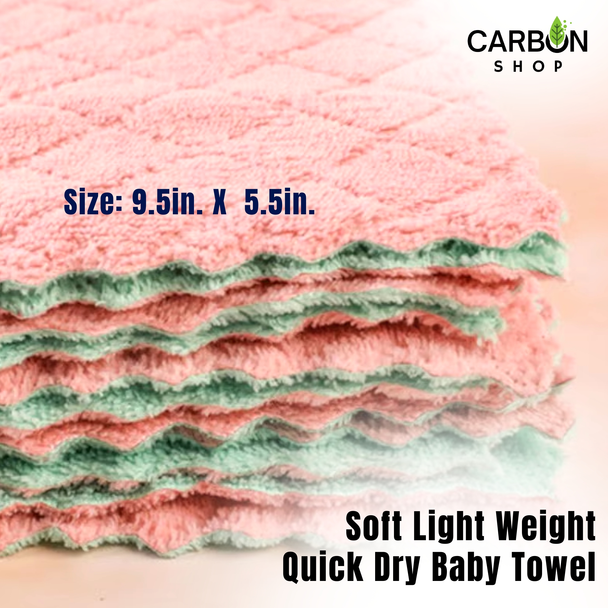 Picture of Baby Towel Soft Cotton Baby Handkerchief & Towel Set – Newborn Baby Bath & Face Wipe Towels, 14x25cm, Washable & Quick-Dry Feeding Napkins