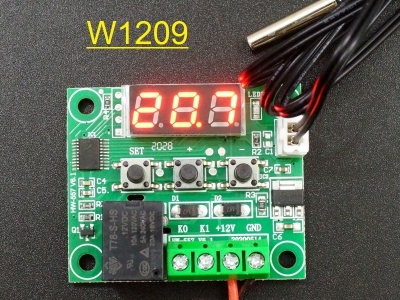 Picture of W1209 Incubator Temperature Controller DC 12V 10A Relay Three Digit RED LED Tube