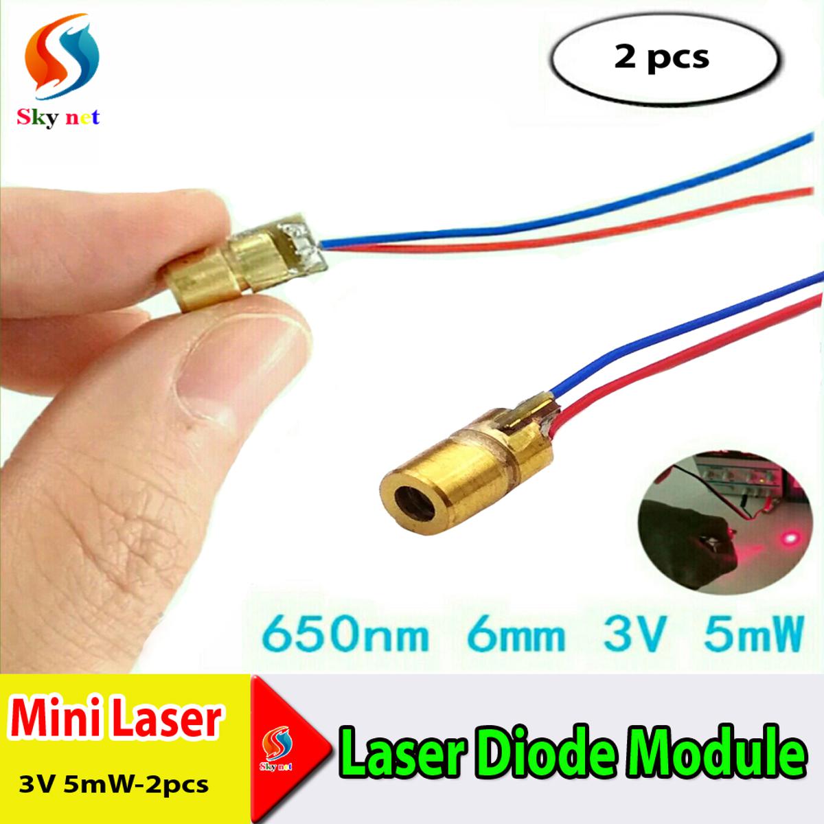 Picture of Laser Diode Module Red Copper Head dot 3V 5mW-2pcs