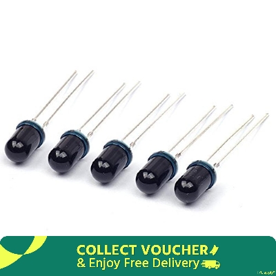 Picture of 5mm ir led Receiver-5mm BLACK LED IR RECEIVER LED Sensor 5mm 940nm IR LED Lights Infrared Receivers RX LED Sensor Lights 5mm-5pcs
