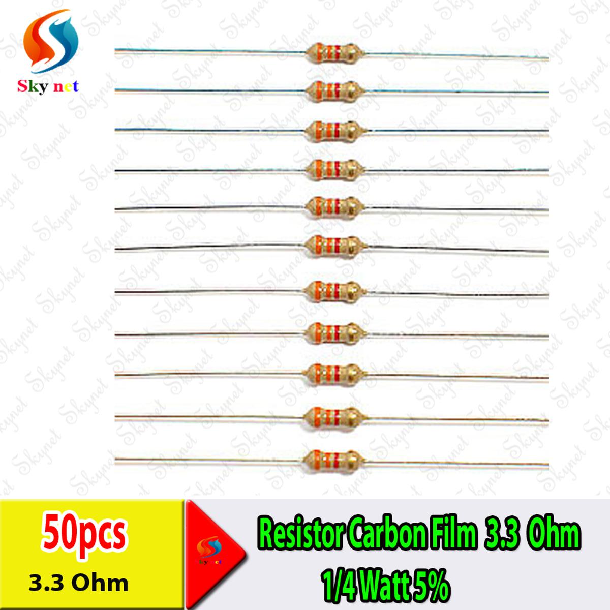 Picture of Carbon Film Resistor 3.3 Ohm 1/4W 5%