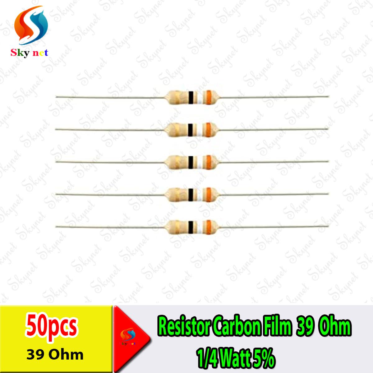 Picture of Resistor 39 Ohm 1/2W 5% Carbon Film Resistor High Quality