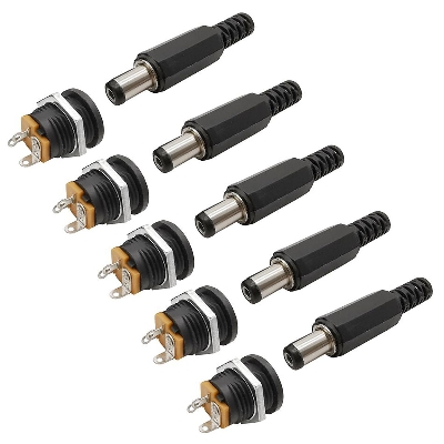 Picture of DC Male Jack and Female Socket Combo Pack 2.1mm- 10pcs