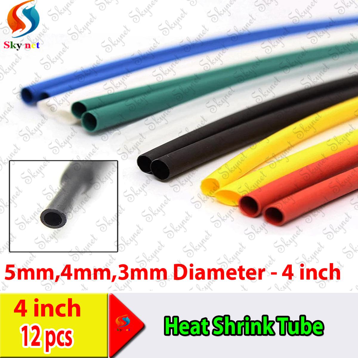 Picture of Heat Shrink Tube 5mm,4mm,3mm Diameter - 4 inch ( total 12 pcs )