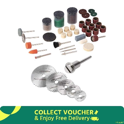 Picture of combo pack Rotary Tool Accessories Kit Mini Drill Bit Set with 3.2mm Mandrel in Electric Drill with 6pcs/Set Mini HSS Circular Saw Blade Rotary Tool for Dremel Metal Cutter Power Tool Set new