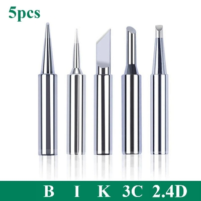 Picture of Soldering Iron TIP KD 900M I+B+K+2.4D+3C Type 5Pcs Pure Copper Soldering Iron Head Set Inside Hot Bare Copper using Koocu V900 V501 V900C XCY 908 and Same Type Iron