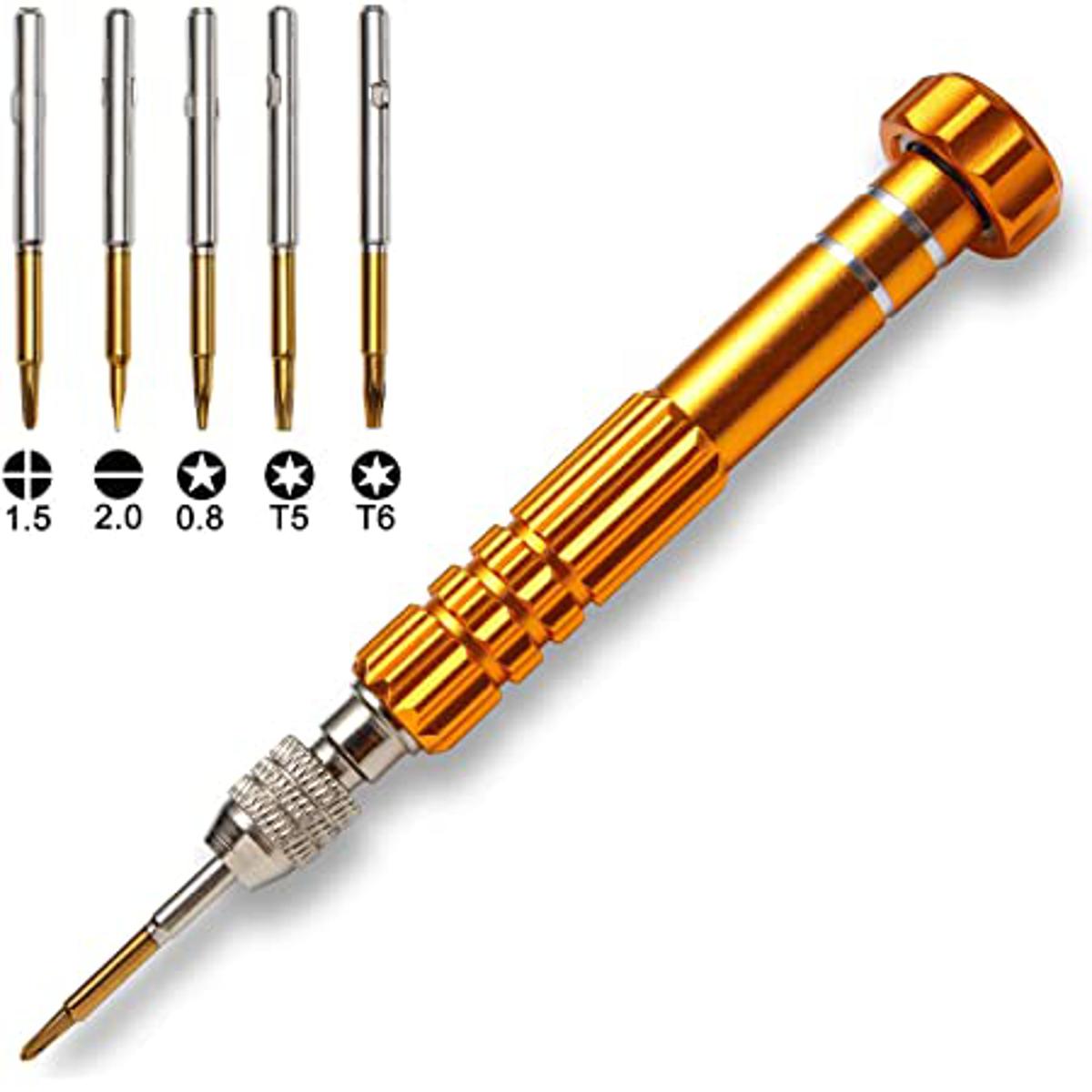 Picture of 5 in 1 Repair Opening Magnetic Screwdriver Kit Set For Watch Cell Mobile Phone DIY Disassemble Open Tool Precision Screwdrivers