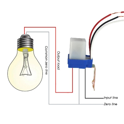 Picture of Switch Automatic Auto On Off Photocell Light Switch Photo Control Photoswitch Sensor Switch Lights Lamp Switch