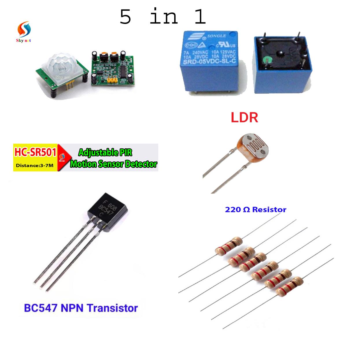 Picture of PIR Motion sensor combo offer 5 in 1 buy one get free 4 products