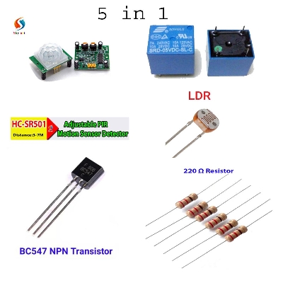 Picture of PIR Motion sensor combo offer 5 in 1 buy one get free 4 products