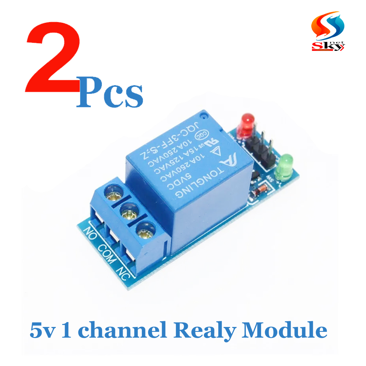 Picture of 2pcs-Relay Module (5Volt) For Arduino -Blue