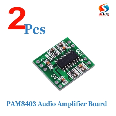 Picture of 2pcs-PAM8403 Digital Audio Amplifier 3W + 3W Stereo Class D 5V Amplifier Board