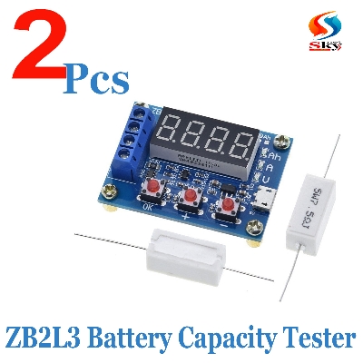 Picture of 2pcs-ZB2L3 Battery Capacity Tester LED Digital Display 1.2V ~12V 18650 Lithium Battery Power Supply Test Resistance Lead-acid Capacity Discharge Meter