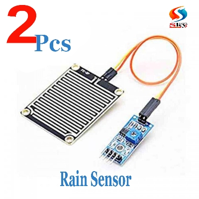 Picture of 2pcs-Rain Sensor Raindrops Water Detection Weather Humidity Module Kit Accessories
