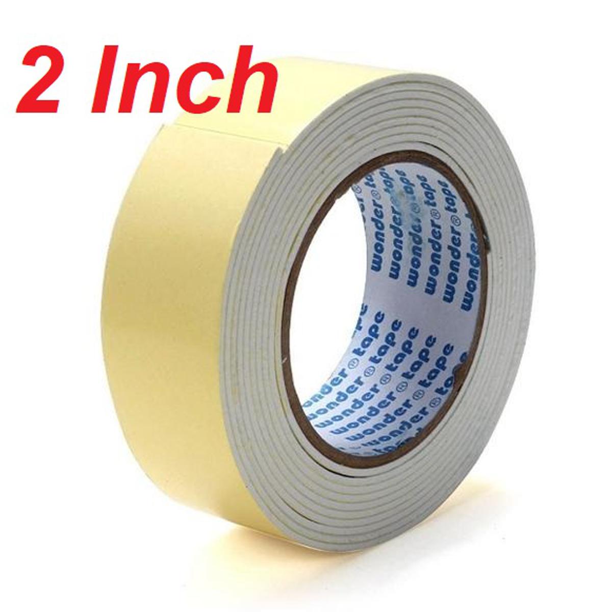 Picture of Double Side Gum Foam Tape White Color 2″ Inch Both Side Gum Foam Tape Heavy Duty Double Sided Gum Foam Tape White Color For DIY Craft Gum Tape