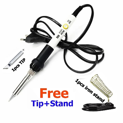 Picture of 60W Soldering Iron XCY 908 Adjustable 200-450 Temperature Control Hand tools High Insulated with Tip and iron stand Free