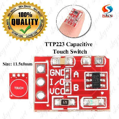 Picture of TTP223 Ultra Small Digital Touch Sensor, TTP223 Touch Key Switch Module Touch Button Capacitive Switches Self-Locking/No-Locking Capacitive Touch Switches