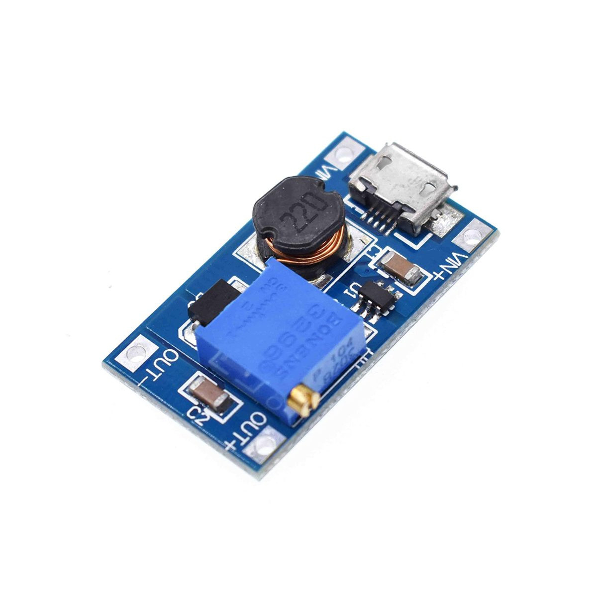 Picture of DC DC Step Up MT3608 Boost Converter Micro USB DC 2V-24V to 5V-28V 2A Adjustable Voltage Regulator Module Power Supply - Flexible Voltage