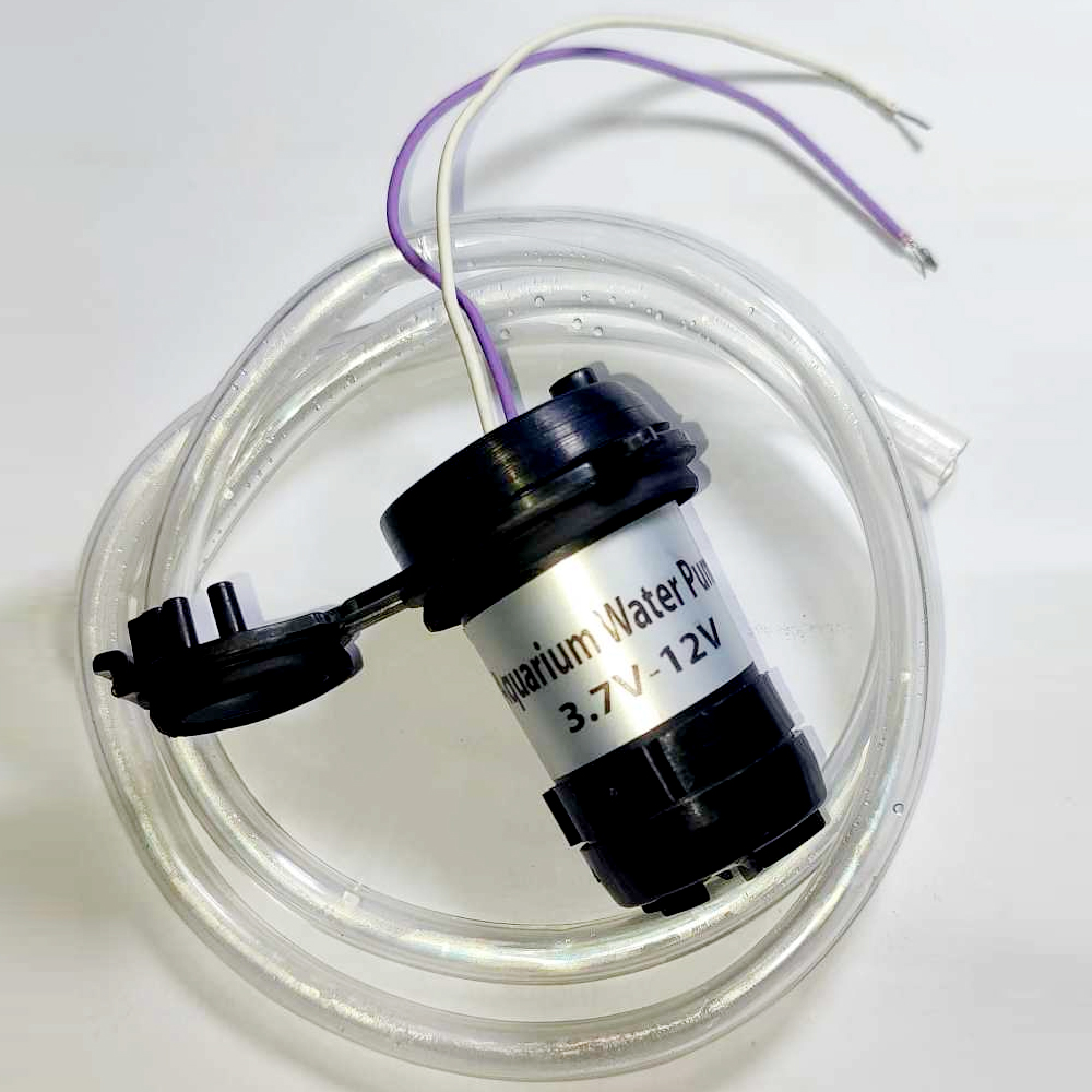 Picture of Mini DC Water Pump with Pipe Adjustable Water Flow 3.7v-12V Operate Low Noise Motor Pump 120L/H 1.1M Micro Brushless Magnetic Driving Pump