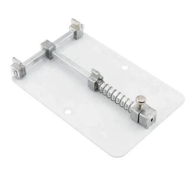 Picture of Universal PCB Holder Stand Stainless Steel 120x80x20mm Adjustable PCB Holder Circuit Board Fixture Soldering De-Soldering Jig Fixture Small Logic Boards Tool Sets