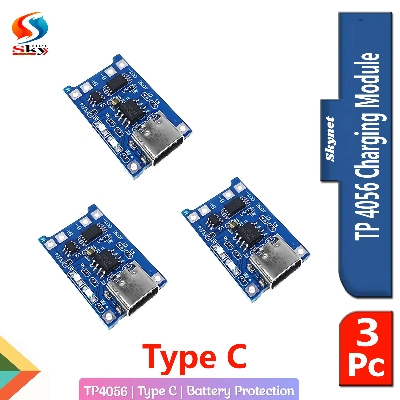 Picture of TP4056 Type C 5V 1A 18650 Lithium Battery Charger Module With Protection Dual Functions TP 4056 Charging Module [3PS]