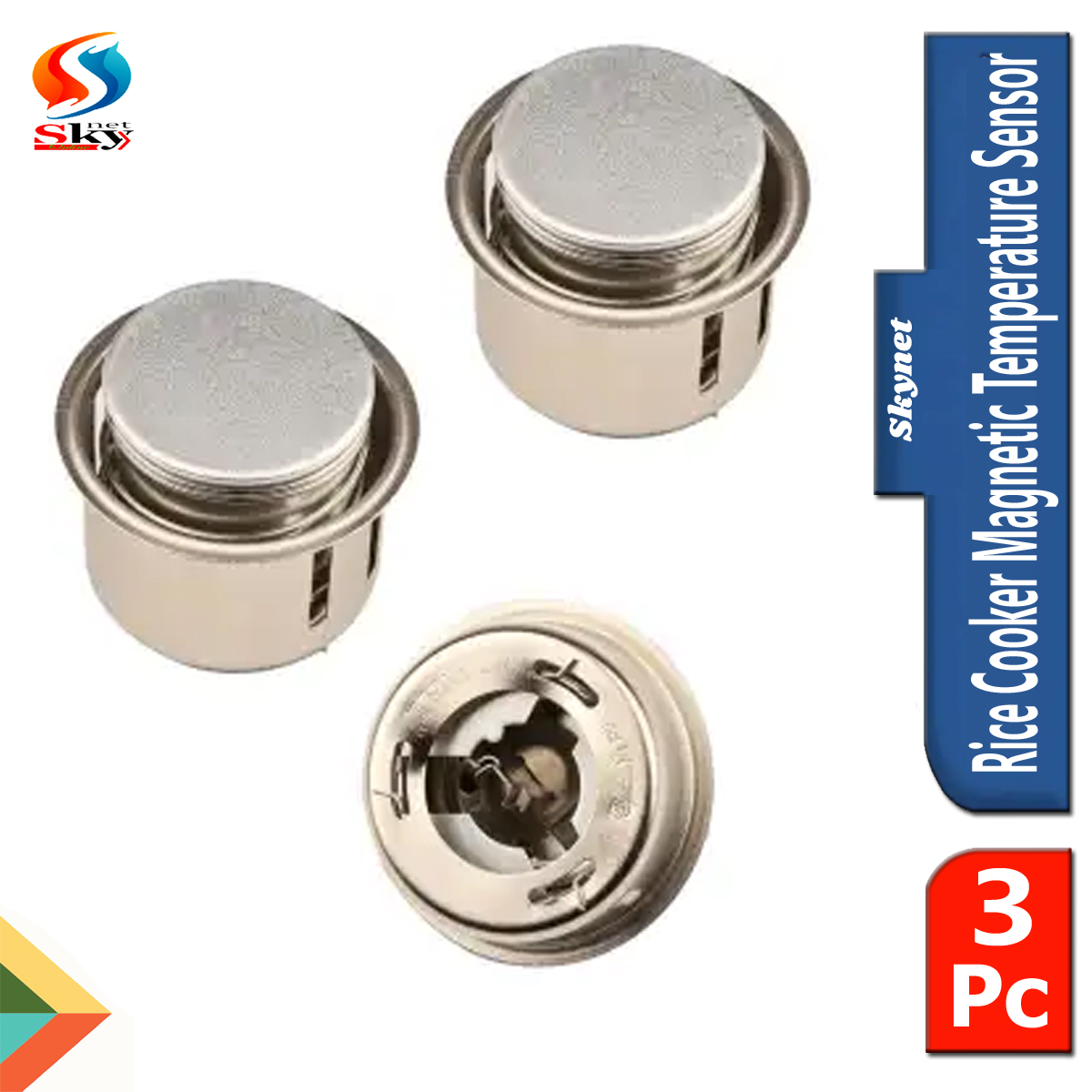 Picture of 3pcs-Rice Cooker Thermostat, Magnetic Center Thermostat Limiter Sensor Temperature Controllers for Auto Electric Rice Cooker