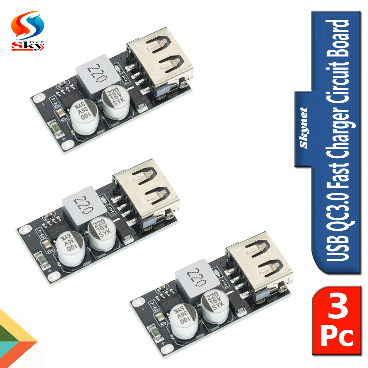 Picture of USB QC3.0 QC2.0 DC To DC Buck Converter and Fast Charging Module