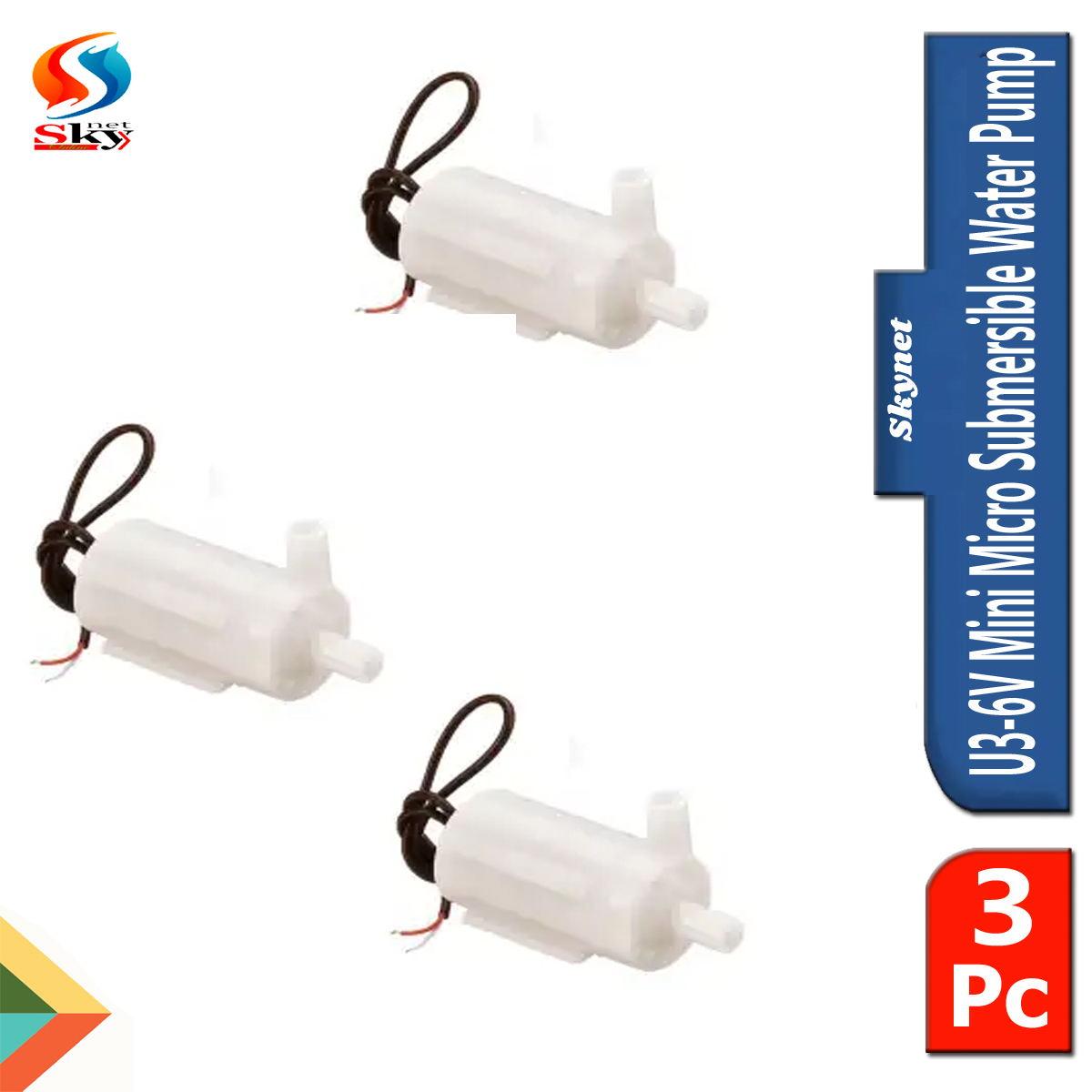 Picture of DC 3V-6V 3-6V Mini Micro Submersible Water Pump Low Noise Motor Pump 120L/H 1.1M Micro Brushless Magnetic Driving Pump