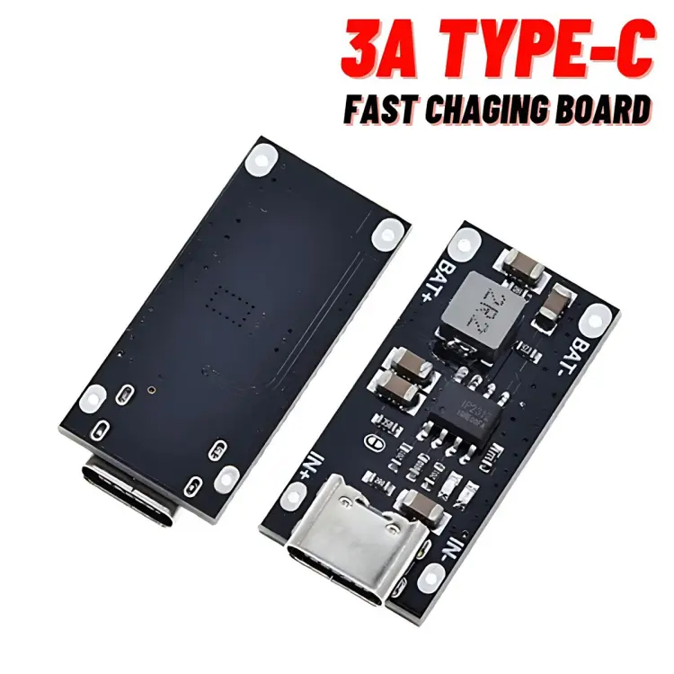 Picture of Lithium Battery 18650 Charging Module 3A Type C Fast Charging Board