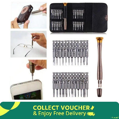 Picture of XW-6025 25 in1 Portabel Interchangeable Screwdriver Set for Telecommunication Mobile Phone Repair Tool Kit Wallet Type for iPhone iPad Laptop