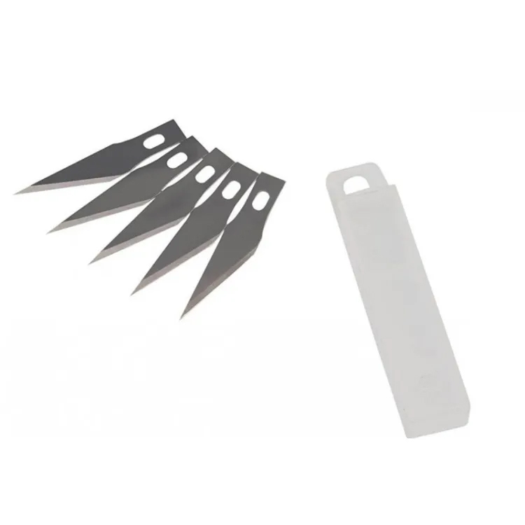 Picture of 5Pcs Set Of Precision Blade 5Pcs Precision Cutter Blade With Safety Cap Blade Stainless Steel Blade 2.6cm Long Precision Cutter Tool Sets For Cutting