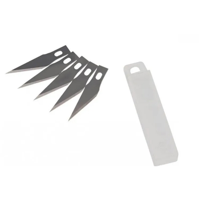 Picture of 5Pcs Set Of Precision Blade 5Pcs Precision Cutter Blade With Safety Cap Blade Stainless Steel Blade 2.6cm Long Precision Cutter Tool Sets For Cutting