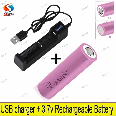 Picture of Smart Battery Charger For 18650 16340 14500 AA AAA CR123A Rechargeable Lithium Battery - with 3.7v battery